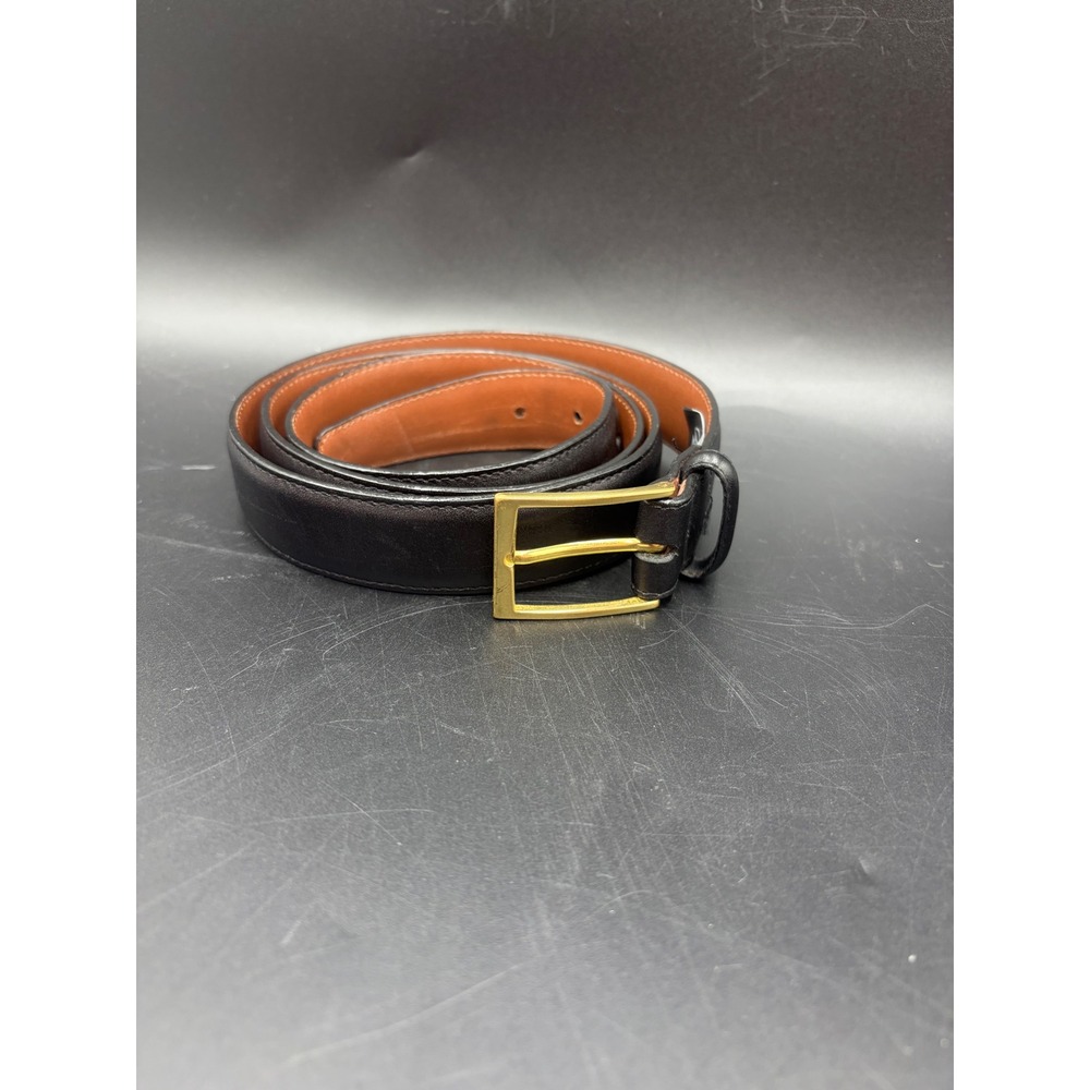 Brighton Mens X1803 Black Leather Belt Solid Brass Buckle Size 40 Made in USA